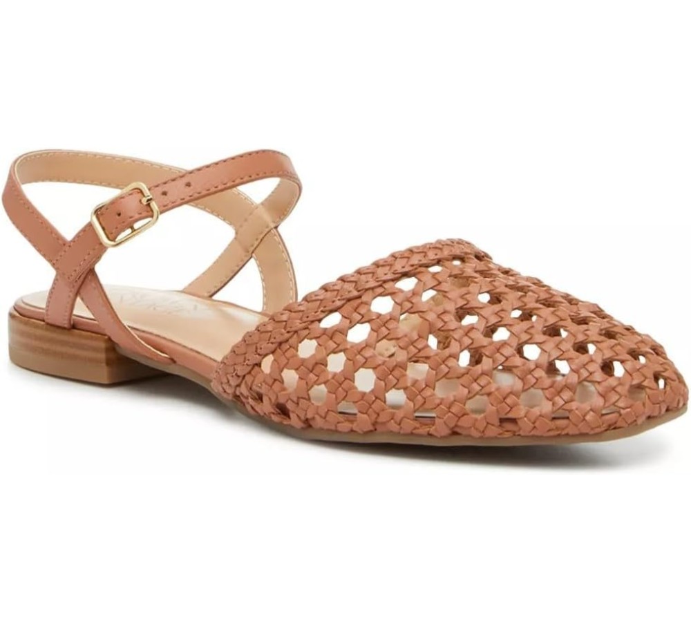 Women's Perla Flat in Tan